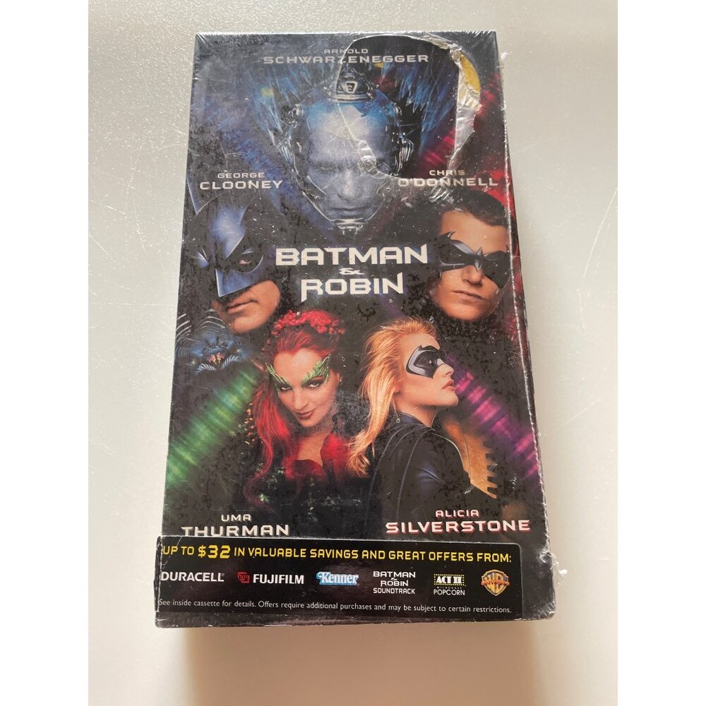 Batman & Robin VHS Sealed New George Clooney Arnold Schwarzenegger Uma Thurman A